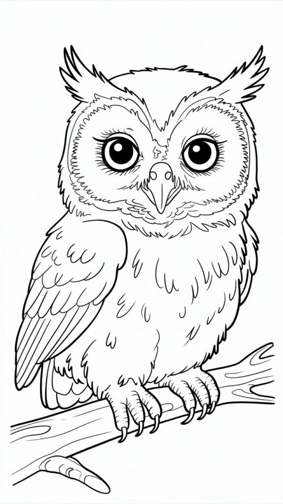 dessin hibou imprimer