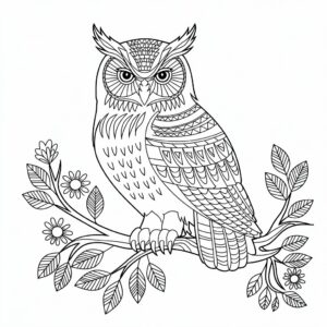 coloriage hibou imprimer