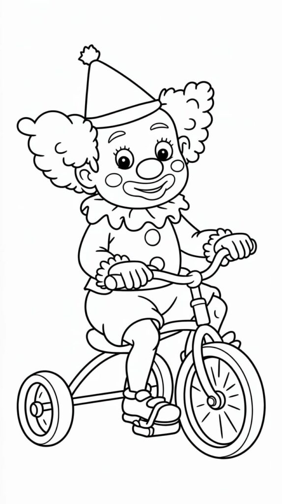 tekening clown