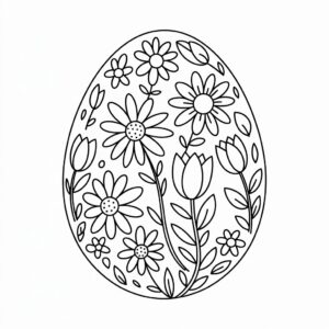 cute easter egg coloring pages