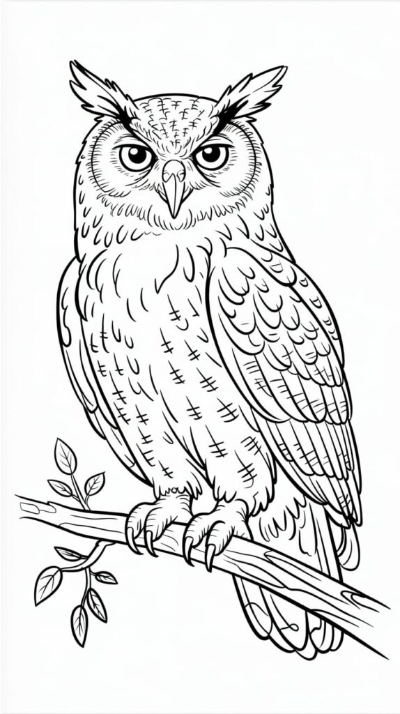 dessin hibou simple