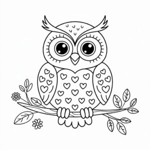 dessins hibou facile