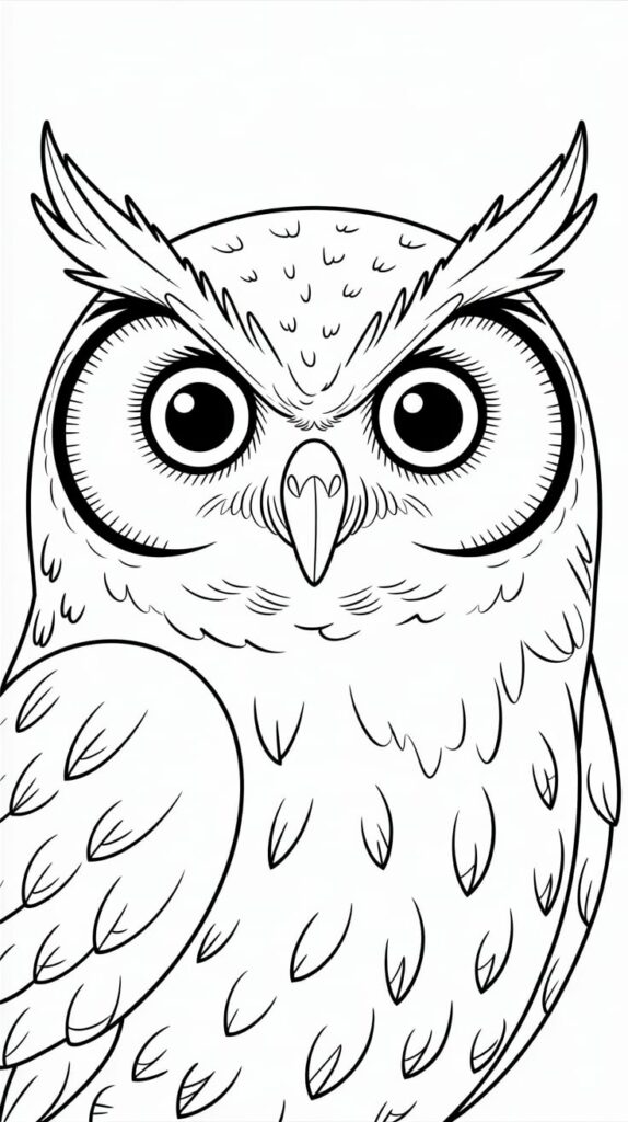 coloriage à imprimer hibou