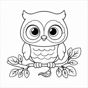 simple dessin hibou facile