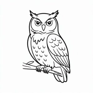 coloriage hibou à imprimer
