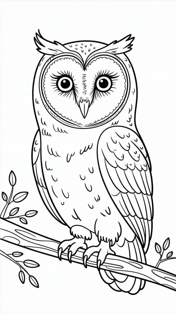 dessin animé hibou