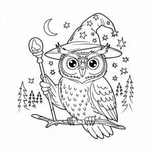 hibou en dessin