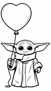 Baby Yoda Kleurplaat Overzicht Schetstekening Vector
