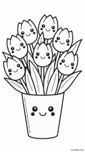 Bouquet di tulipani colora