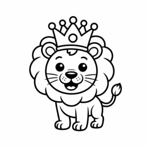 De Koningsleeuw kleurplaat gratis