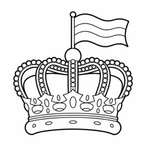 De Koninklijke Kroon kleurplaat PDF bestand