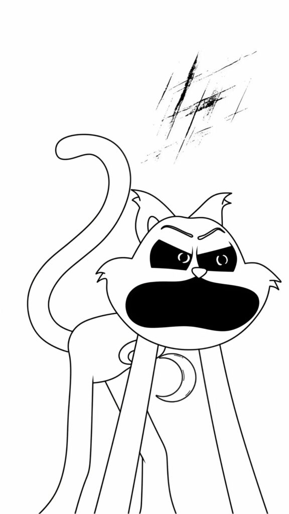 Kleurplaat Enge Catnap