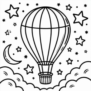 Nachthimmel mit leuchtendem Ballon PDF kostenlos