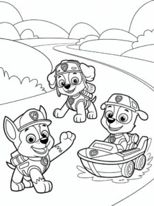 Paw Patrol Team Coloring Page