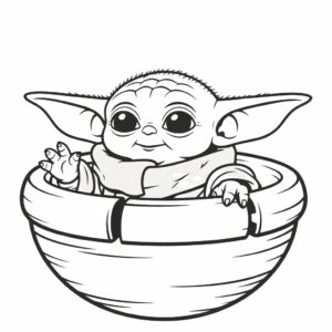 Star Wars kleurplaat – Baby Yoda