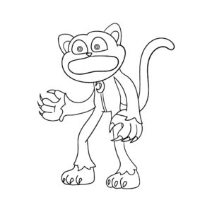 Vrolijke CatNap Kleurplaat