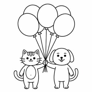 afbeelding kleurplaat ballon