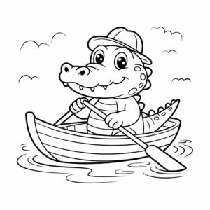 afbeelding kleurplaat krokodil