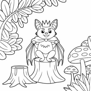 afbeelding kleurplaat vleermuis