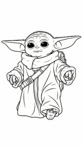baby yoda tekenen cute