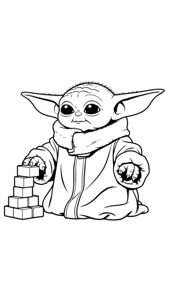 baby yoda color sheet