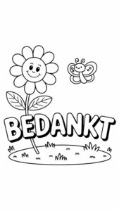 bedankt juf tekening