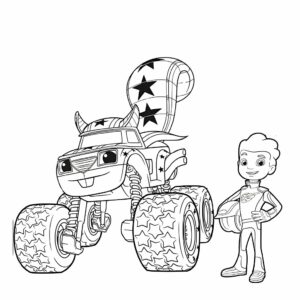 bey blaze kleurplaat printen