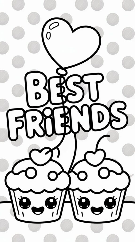 coloriage meilleure amie