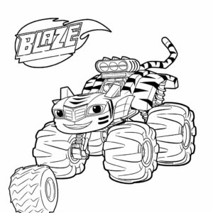 blaze en de monsterwielen kleurplaat