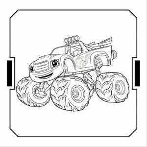 blaze en de monsterwielen tekening