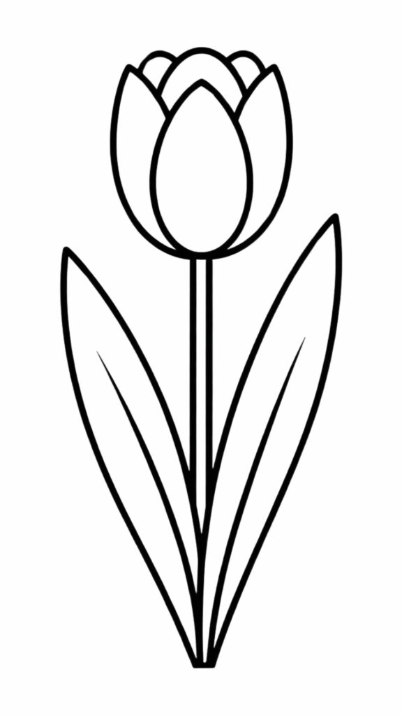 bloemen tulp tekenen