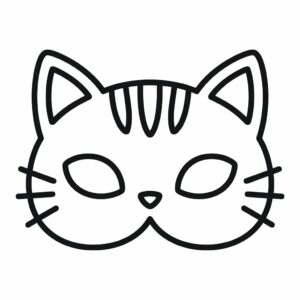 carnaval masker kleurplaat