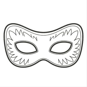 carnavals maskers kleurplaten
