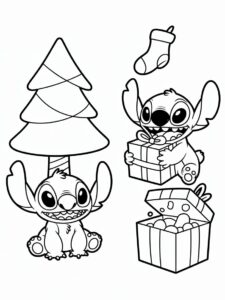 christmas stitch coloring sheets
