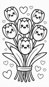 colora Bouquet di tulipani