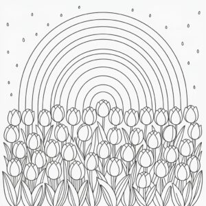 colorare Campo di tulipani