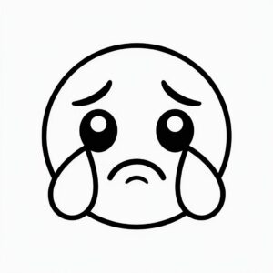 colorare Emoji tristi