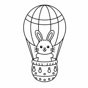 kleurplaat luchtballon peuters