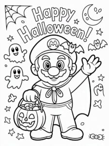 coloring sheet mario