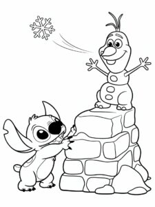 coloring sheet stitch christmas coloring pages