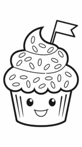 tekening cupcake