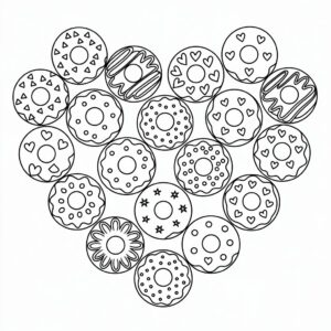 cupcake donut kleurplaat