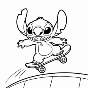 cute stitch coloring sheets