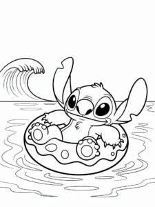disney stitch coloring sheets
