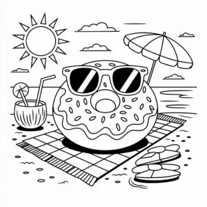 donut tekenen schattig