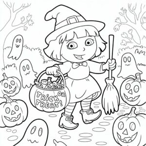 dora kleurplaat printen