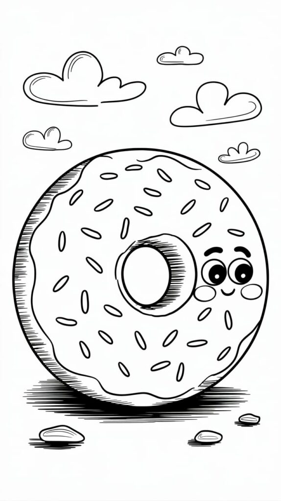 een donut tekenen