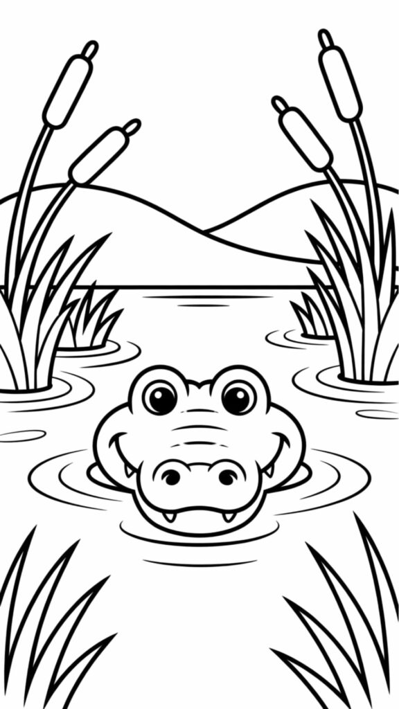 een krokodil tekenen