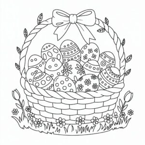 ovo da páscoa para colorir