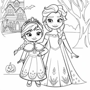 elsa and anna coloring sheets
